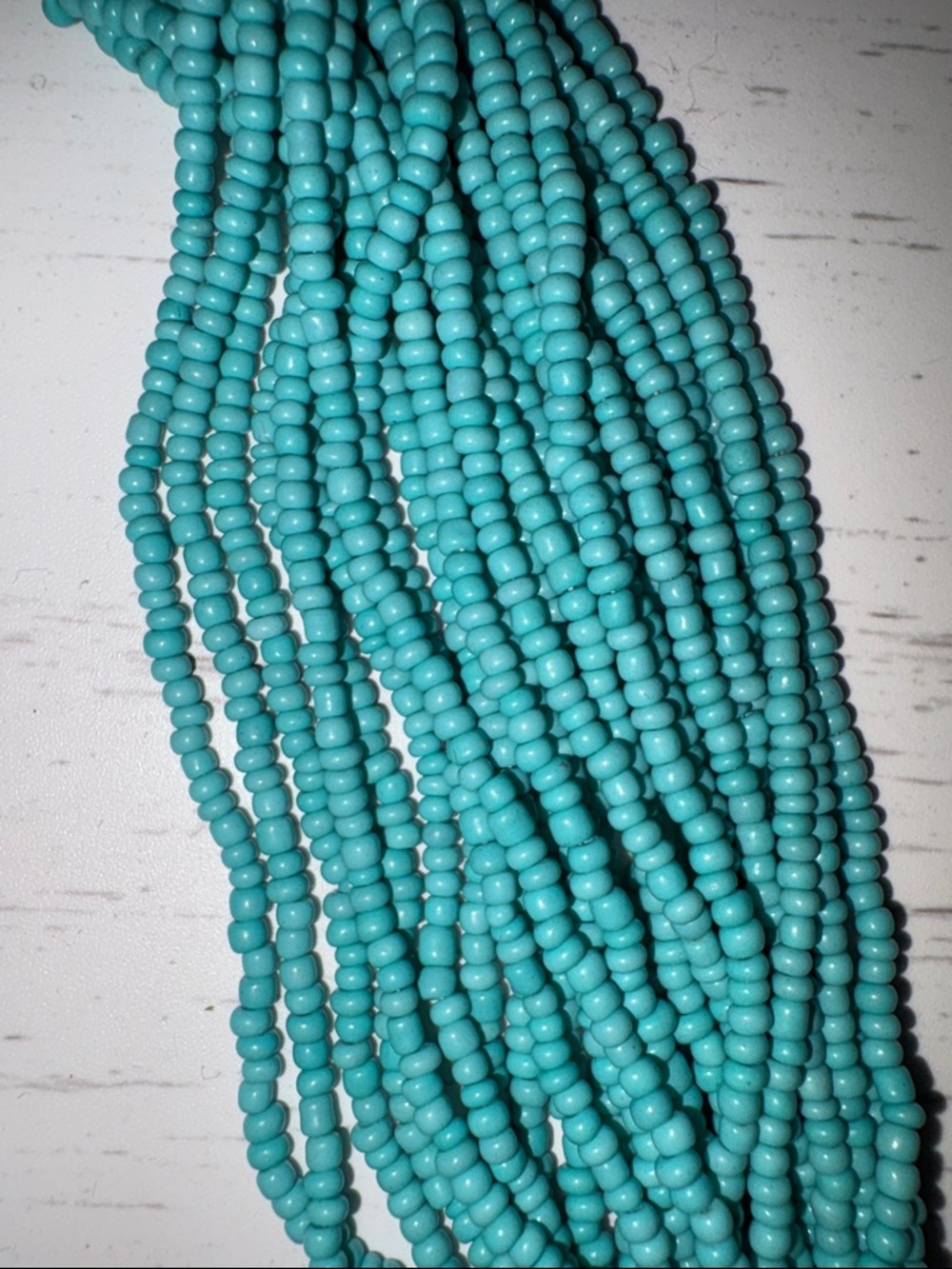 Turquoise Beaded Multi-Strand Necklace with Teal Accent Earrings - Picture 2 of 3